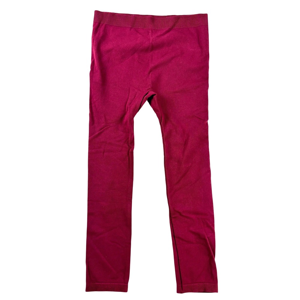Expressions Lingerie Burgundy Cotton Leggings Plus Size 3X 26/28 High Waist